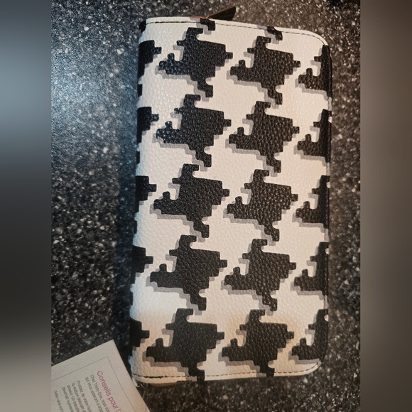 Thirty-One Gifts All About the Benjamins wallet Classic Houndstooth Pebble Nwt - Picture 8 of 10